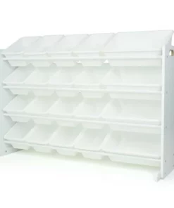 Cambridge Extra Large Toy Storage Organizer with 20 Storage Bins White - Humble Crew