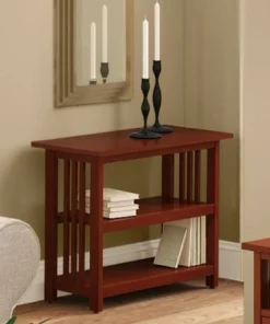 Alaterre Furniture 24" Mission Bookshelf - Alaterre Cherry