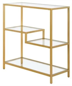 Henn& Hart 36" Tall Gold Bookcase - Henn&Hart -Bookshelves Sales Shop unnamed file 1025