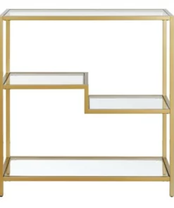 Henn& Hart 36" Tall Gold Bookcase - Henn&Hart -Bookshelves Sales Shop unnamed file 1026