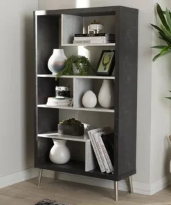 56.14" Atlantic Modern and Contemporary Two-Tone Finished Wood Display Shelf Dark Brown - Baxton Studio 17 56.14" Atlantic Modern and Contemporary Two-Tone Finished Wood Display Shelf Dark Brown - Baxton Studio -Bookshelves Sales Shop unnamed file 1038