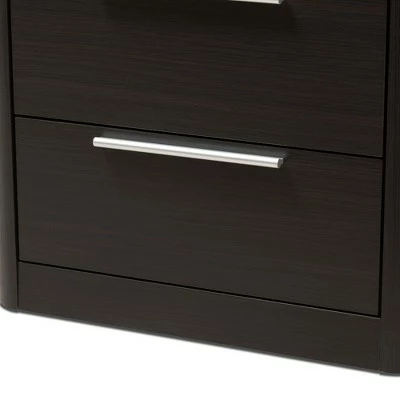 15.47" 2 Drawer Carlingford Modern and Contemporary Espresso Finished Wood Bookshelf Brown - Baxton Studio 7 15.47" 2 Drawer Carlingford Modern and Contemporary Espresso Finished Wood Bookshelf Brown - Baxton Studio - Image 5