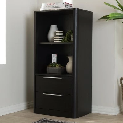15.47" 2 Drawer Carlingford Modern and Contemporary Espresso Finished Wood Bookshelf Brown - Baxton Studio 9 15.47" 2 Drawer Carlingford Modern and Contemporary Espresso Finished Wood Bookshelf Brown - Baxton Studio - Image 7