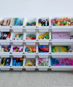 Cambridge Extra Large Toy Storage Organizer with 20 Storage Bins White - Humble Crew -Bookshelves Sales Shop unnamed file 105