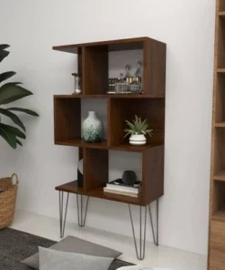 61" Metal and Wood 3 Shelf Books Shelf Brown - Olivia & May -Bookshelves Sales Shop unnamed file 1055