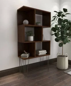 61" Metal and Wood 3 Shelf Books Shelf Brown - Olivia & May -Bookshelves Sales Shop unnamed file 1056