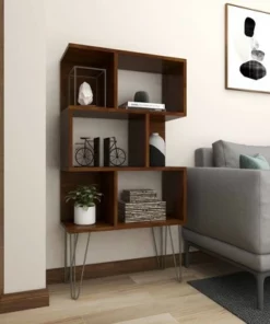 61" Metal and Wood 3 Shelf Books Shelf Brown - Olivia & May -Bookshelves Sales Shop unnamed file 1057