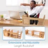 SereneLife Natural Bamboo Shelf Adjustable Bookshelf Desktop Organizer Unit with Storage Drawers for Books and Office Supplies -Bookshelves Sales Shop unnamed file 1094