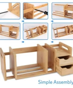SereneLife Natural Bamboo Shelf Adjustable Bookshelf Desktop Organizer Unit with Storage Drawers for Books and Office Supplies 9 SereneLife Natural Bamboo Shelf Adjustable Bookshelf Desktop Organizer Unit with Storage Drawers for Books and Office Supplies -Bookshelves Sales Shop unnamed file 1097
