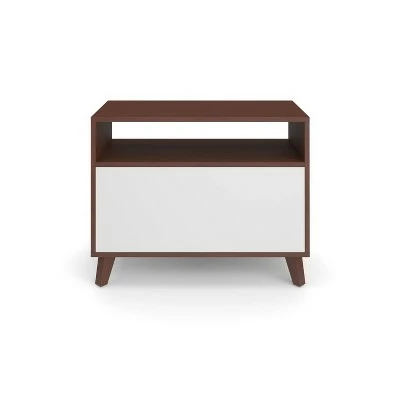 24" Modern Cub Storage Credenza - HON BASYX Toasted Walnut 4 24" Modern Cub Storage Credenza - HON BASYX Toasted Walnut - Image 2