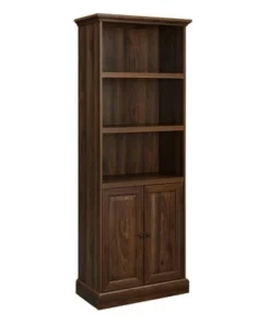 Alastair Transitional Classic Storage Hutch - Saracina Home Dark Walnut -Bookshelves Sales Shop unnamed file 1124