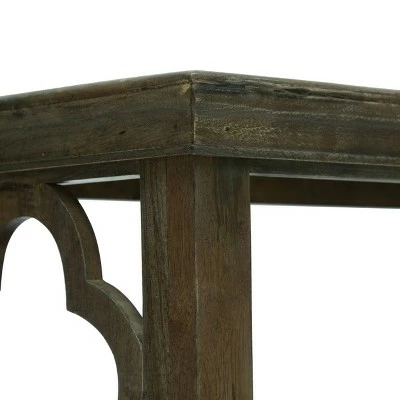 Arcanum Traditional Handcrafted 2 Shelf Mango Wood Etagere Bookcase Gray - Christopher Knight Home 10 Arcanum Traditional Handcrafted 2 Shelf Mango Wood Etagere Bookcase Gray - Christopher Knight Home - Image 8