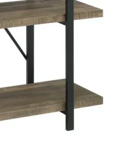 54.75" Bookcase with 4 Tier Storage and X Metal Band Brown/Black - Benzara 8 54.75" Bookcase with 4 Tier Storage and X Metal Band Brown/Black - Benzara -Bookshelves Sales Shop unnamed file 1157