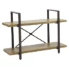 Danya B. 35.5" x 25" Two Level Rustic Shelving Unit Brown - Danya B