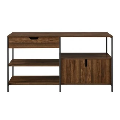 30" Covington Storage Blend Console - Saracina Home Rustic Oak 8 30" Covington Storage Blend Console - Saracina Home Rustic Oak - Image 6