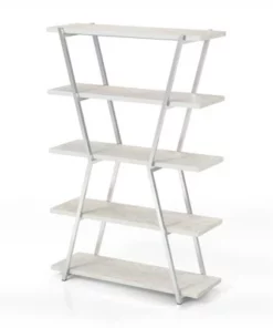 Ketano Metal 4-Shelf Bookcase in Chrome - Furniture of America -Bookshelves Sales Shop unnamed file 1214
