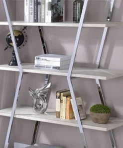 Ketano Metal 4-Shelf Bookcase in Chrome - Furniture of America -Bookshelves Sales Shop unnamed file 1216
