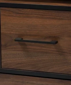 38.98" 1 Drawer Charis Two-Tone Finished Wood Bookshelf Walnut/Black - Baxton Studio -Bookshelves Sales Shop unnamed file 1240