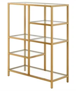 Henn& Hart 42" Tall Brass Finish Bookcase - Henn&Hart 11 Henn& Hart 42" Tall Brass Finish Bookcase - Henn&Hart -Bookshelves Sales Shop unnamed file 1277