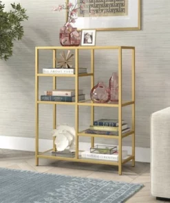 Henn& Hart 42" Tall Brass Finish Bookcase - Henn&Hart 13 Henn& Hart 42" Tall Brass Finish Bookcase - Henn&Hart -Bookshelves Sales Shop unnamed file 1279