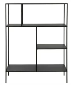 Henn& Hart 48" Tall Black Bronze Bookcase - Henn&Hart