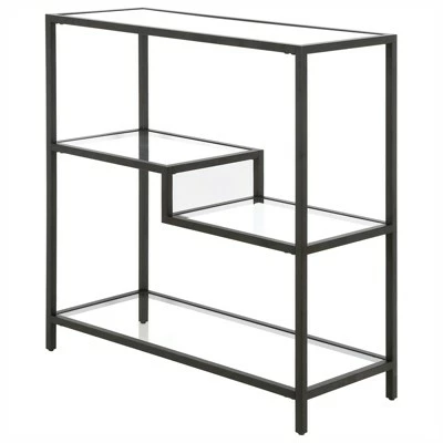 Henn& Hart 36" Tall Black Bronze Bookcase - Henn&Hart 5 Henn& Hart 36" Tall Black Bronze Bookcase - Henn&Hart - Image 3