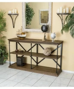 Appleton 34.1" Two Shelf Industrial Media Bookcase Brown - Christopher Knight Home