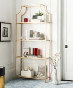 80" Slater 4 Tier Etagere Gold - Safavieh