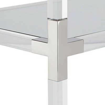 55 Downing Street Hanna 70 3/4" Clear Acrylic and Chrome 6-Shelf Open Bookcase 5 55 Downing Street Hanna 70 3/4" Clear Acrylic and Chrome 6-Shelf Open Bookcase - Image 3