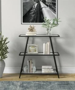 Henn& Hart 36 in. Tall Black Bronze Bookcase - Henn&Hart -Bookshelves Sales Shop unnamed file 1343