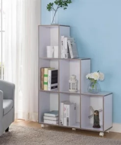 Chapin 6-Compartment Wood Bookcase in White - Furniture of America -Bookshelves Sales Shop unnamed file 1380