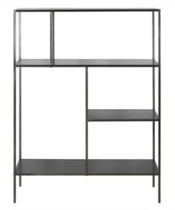Henn& Hart 48" Tall Gunmetal Gray Bookcase - Henn&Hart