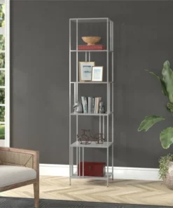 Henn& Hart 18" Wide Silver Bookcase - Henn&Hart 11 Henn& Hart 18" Wide Silver Bookcase - Henn&Hart -Bookshelves Sales Shop unnamed file 1393