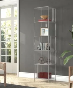 Henn& Hart 18" Wide Silver Bookcase - Henn&Hart 15 Henn& Hart 18" Wide Silver Bookcase - Henn&Hart -Bookshelves Sales Shop unnamed file 1397