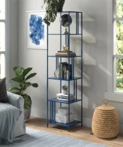 Henn& Hart 18" Wide Mykonos Blue Bookcase - Henn&Hart -Bookshelves Sales Shop unnamed file 1401