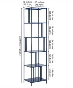 Henn& Hart 18" Wide Mykonos Blue Bookcase - Henn&Hart -Bookshelves Sales Shop unnamed file 1402