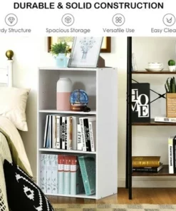 Costway 3 Tier Open Shelf Bookcase Multi-functional Storage Display Cabinet Furni White 13 Costway 3 Tier Open Shelf Bookcase Multi-functional Storage Display Cabinet Furni White -Bookshelves Sales Shop unnamed file 141