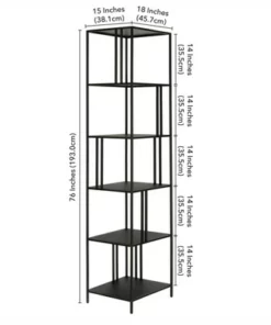 Henn& Hart 18" Wide Black Bronze Bookcase - Henn&Hart 12 Henn& Hart 18" Wide Black Bronze Bookcase - Henn&Hart -Bookshelves Sales Shop unnamed file 1414