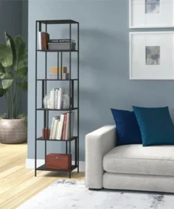 Henn& Hart 18" Wide Black Bronze Bookcase - Henn&Hart 13 Henn& Hart 18" Wide Black Bronze Bookcase - Henn&Hart -Bookshelves Sales Shop unnamed file 1415