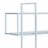 63" Bookcase with 5 Tempered Glass Shelves and Electroplated Frame Chrome - Benzara -Bookshelves Sales Shop unnamed file 1426