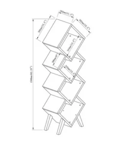 Yarmow Modern Wood Bookcase in White and Red - Furniture of America -Bookshelves Sales Shop unnamed file 1432