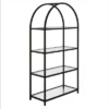 Henn& Hart 62 in. Arched Black Bronze Bookcase - Henn&Hart -Bookshelves Sales Shop unnamed file 1441