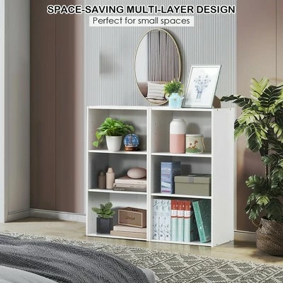 Costway 3 Tier Open Shelf Bookcase Multi-functional Storage Display Cabinet Furni White 9 Costway 3 Tier Open Shelf Bookcase Multi-functional Storage Display Cabinet Furni White - Image 7
