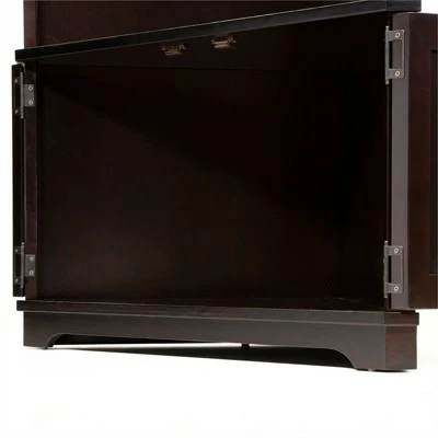 Cassidy Multi-Storage Wood Corner Bookshelf in Espresso - Furniture of America 6 Cassidy Multi-Storage Wood Corner Bookshelf in Espresso - Furniture of America - Image 4