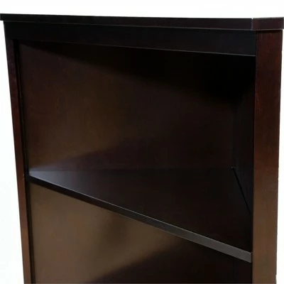 Cassidy Multi-Storage Wood Corner Bookshelf in Espresso - Furniture of America 8 Cassidy Multi-Storage Wood Corner Bookshelf in Espresso - Furniture of America - Image 6