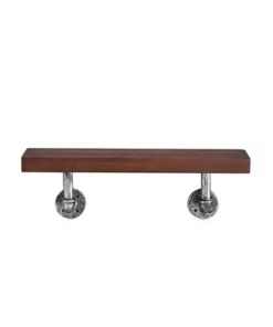 23.5" x 7.3" Industrial Pipe Wall Shelf - Danya B. Dark Brown/silver -Bookshelves Sales Shop unnamed file 1469