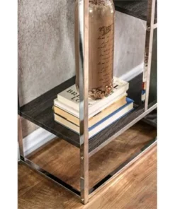 Jan Modern Metal 6-Shelf Bookcase in Chrome - Furniture of America -Bookshelves Sales Shop unnamed file 1484