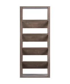 Rubus Wood 5-Shelf 71-Inch Etagere Bookcase in Walnut - Furniture of America