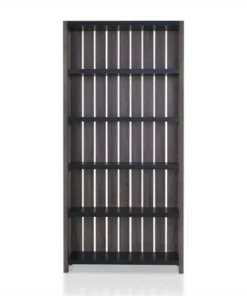 Iman 5-Shelf Wood Bookcase in Dark Gray and Black - Furniture of America -Bookshelves Sales Shop unnamed file 1500
