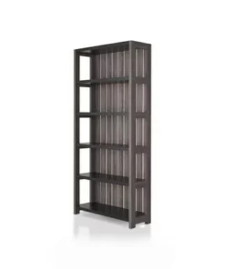 Iman 5-Shelf Wood Bookcase in Dark Gray and Black - Furniture of America -Bookshelves Sales Shop unnamed file 1501